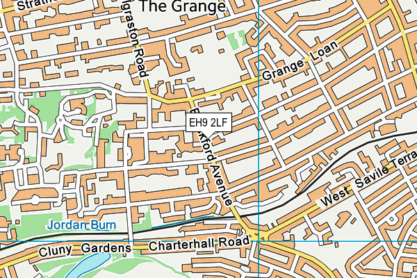 EH9 2LF map - OS VectorMap District (Ordnance Survey)