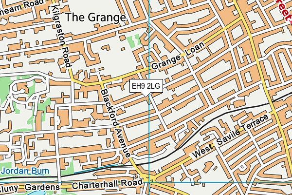 EH9 2LG map - OS VectorMap District (Ordnance Survey)