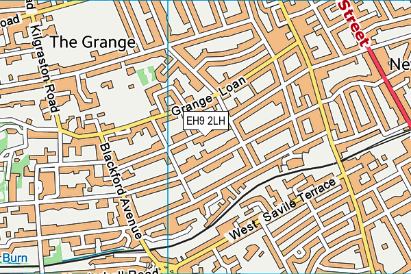 EH9 2LH map - OS VectorMap District (Ordnance Survey)