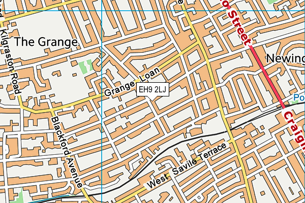 EH9 2LJ map - OS VectorMap District (Ordnance Survey)