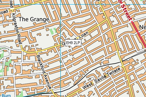 EH9 2LP map - OS VectorMap District (Ordnance Survey)