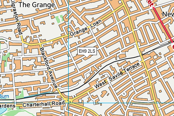 EH9 2LS map - OS VectorMap District (Ordnance Survey)