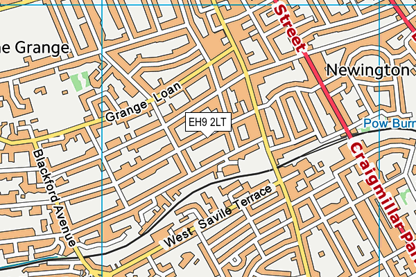 EH9 2LT map - OS VectorMap District (Ordnance Survey)