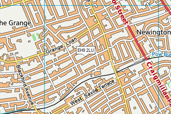EH9 2LU map - OS VectorMap District (Ordnance Survey)