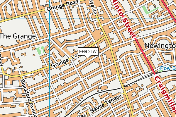 EH9 2LW map - OS VectorMap District (Ordnance Survey)