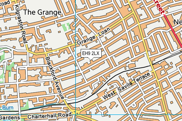 EH9 2LX map - OS VectorMap District (Ordnance Survey)