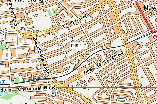 EH9 2LZ map - OS VectorMap District (Ordnance Survey)