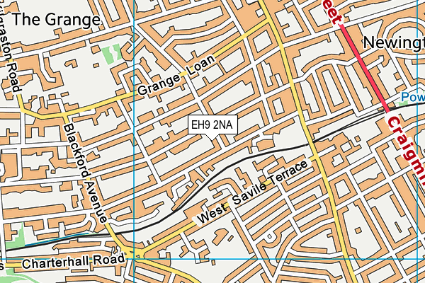 EH9 2NA map - OS VectorMap District (Ordnance Survey)