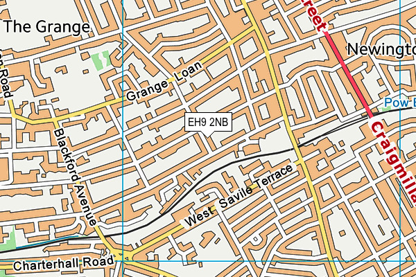EH9 2NB map - OS VectorMap District (Ordnance Survey)
