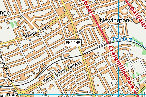 EH9 2NE map - OS VectorMap District (Ordnance Survey)