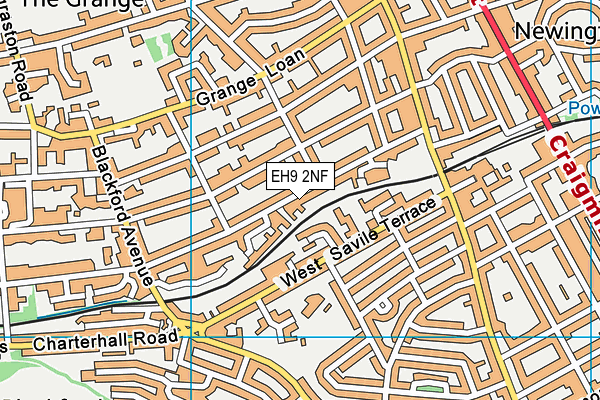 EH9 2NF map - OS VectorMap District (Ordnance Survey)