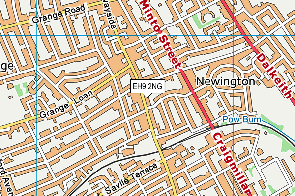 EH9 2NG map - OS VectorMap District (Ordnance Survey)