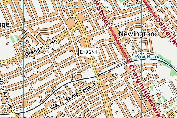 EH9 2NH map - OS VectorMap District (Ordnance Survey)