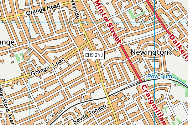 EH9 2NJ map - OS VectorMap District (Ordnance Survey)