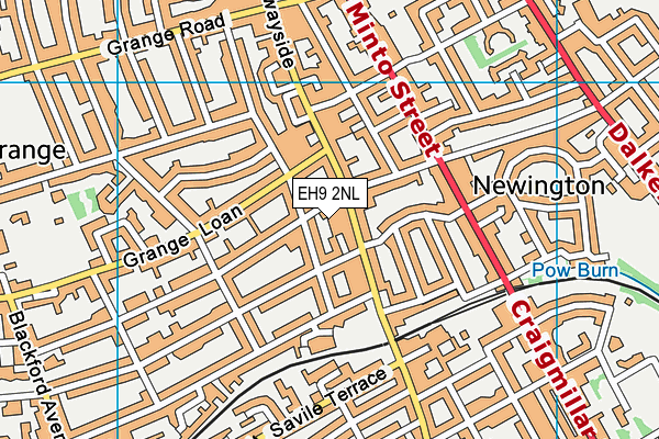 EH9 2NL map - OS VectorMap District (Ordnance Survey)