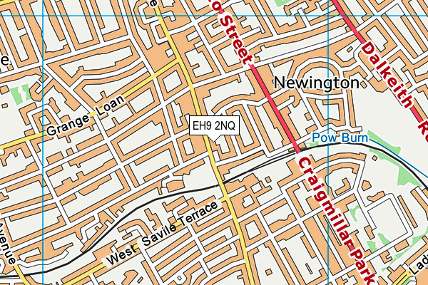 EH9 2NQ map - OS VectorMap District (Ordnance Survey)