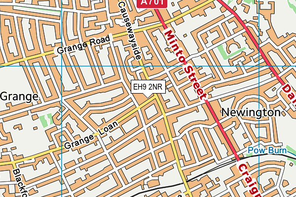 EH9 2NR map - OS VectorMap District (Ordnance Survey)