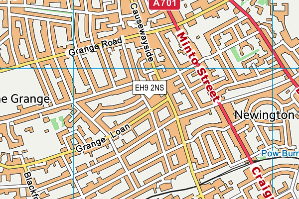 EH9 2NS map - OS VectorMap District (Ordnance Survey)