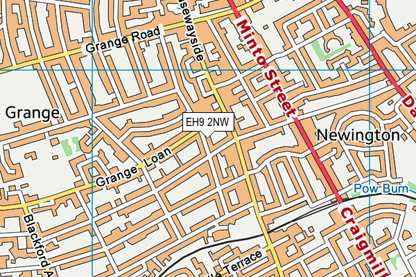 EH9 2NW map - OS VectorMap District (Ordnance Survey)