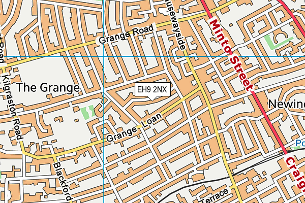 EH9 2NX map - OS VectorMap District (Ordnance Survey)