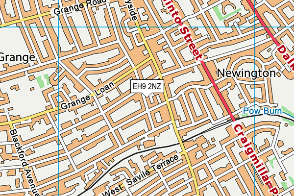 EH9 2NZ map - OS VectorMap District (Ordnance Survey)