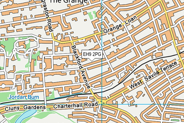 EH9 2PG map - OS VectorMap District (Ordnance Survey)