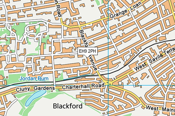 EH9 2PH map - OS VectorMap District (Ordnance Survey)