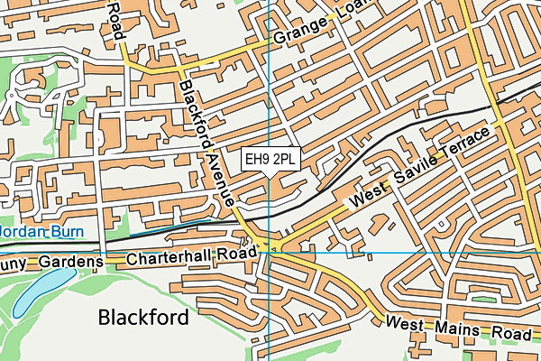 EH9 2PL map - OS VectorMap District (Ordnance Survey)