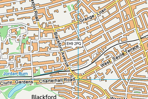 EH9 2PQ map - OS VectorMap District (Ordnance Survey)
