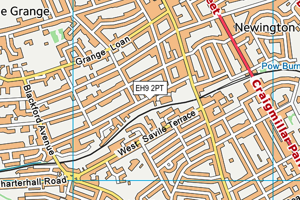 EH9 2PT map - OS VectorMap District (Ordnance Survey)