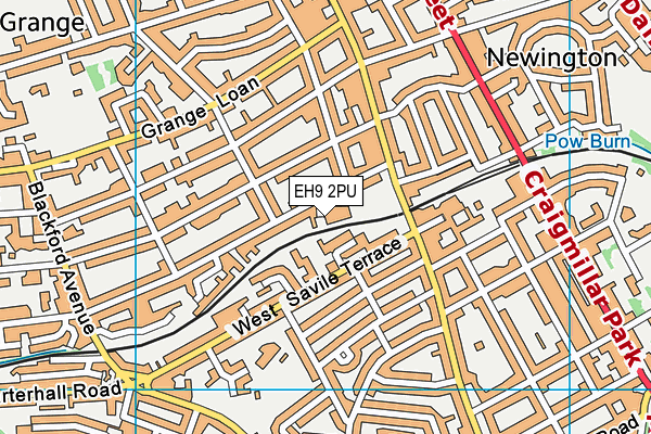 EH9 2PU map - OS VectorMap District (Ordnance Survey)