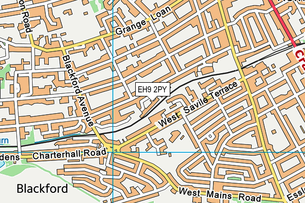 EH9 2PY map - OS VectorMap District (Ordnance Survey)