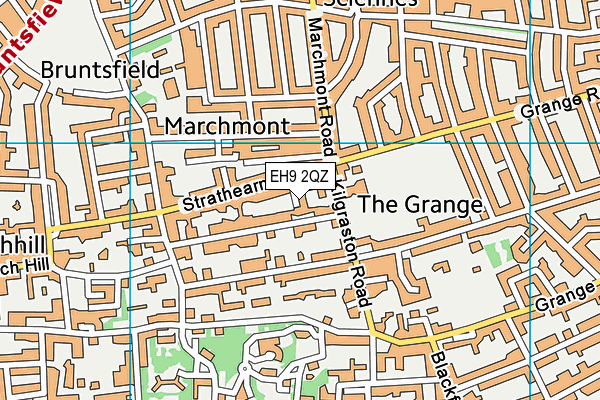 EH9 2QZ map - OS VectorMap District (Ordnance Survey)