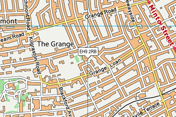 EH9 2RB map - OS VectorMap District (Ordnance Survey)