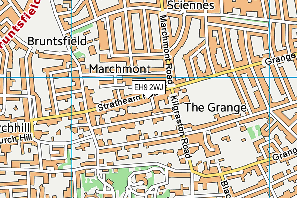 EH9 2WJ map - OS VectorMap District (Ordnance Survey)