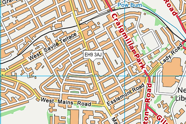 EH9 3AJ map - OS VectorMap District (Ordnance Survey)