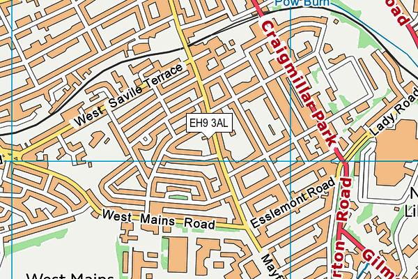EH9 3AL map - OS VectorMap District (Ordnance Survey)