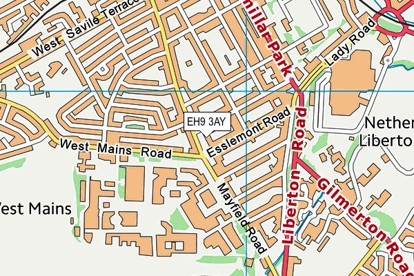 EH9 3AY map - OS VectorMap District (Ordnance Survey)