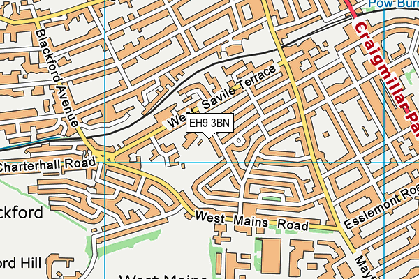 EH9 3BN map - OS VectorMap District (Ordnance Survey)