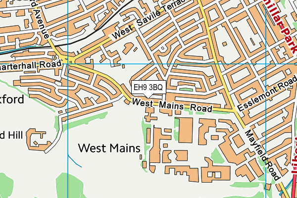 EH9 3BQ map - OS VectorMap District (Ordnance Survey)