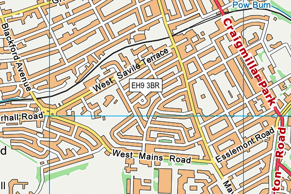 EH9 3BR map - OS VectorMap District (Ordnance Survey)