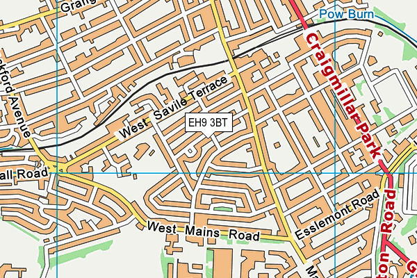 EH9 3BT map - OS VectorMap District (Ordnance Survey)