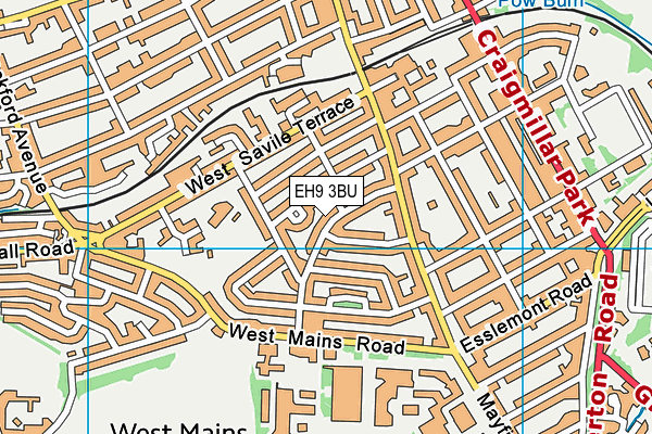 EH9 3BU map - OS VectorMap District (Ordnance Survey)