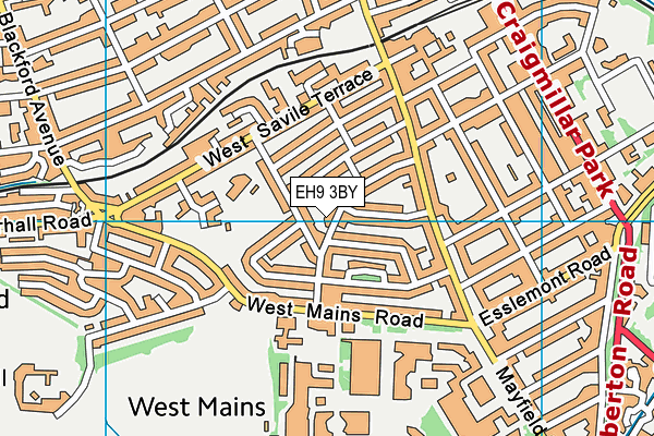 EH9 3BY map - OS VectorMap District (Ordnance Survey)