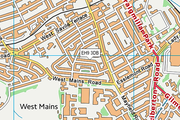 EH9 3DB map - OS VectorMap District (Ordnance Survey)