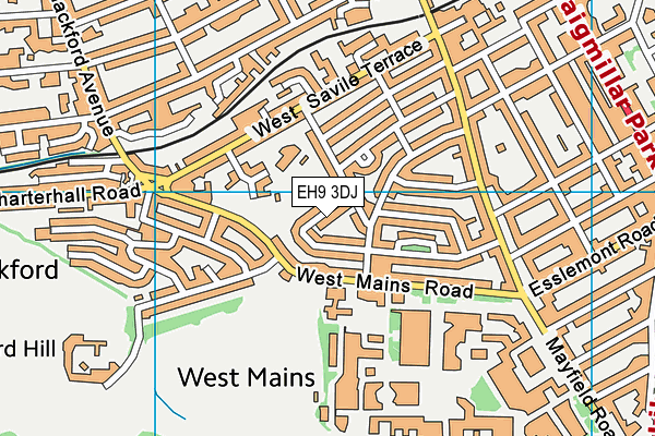 EH9 3DJ map - OS VectorMap District (Ordnance Survey)