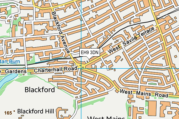 EH9 3DN map - OS VectorMap District (Ordnance Survey)