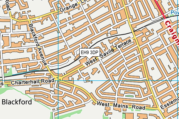 EH9 3DP map - OS VectorMap District (Ordnance Survey)