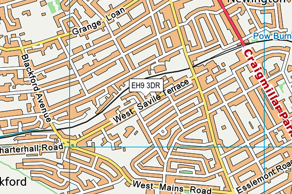 EH9 3DR map - OS VectorMap District (Ordnance Survey)