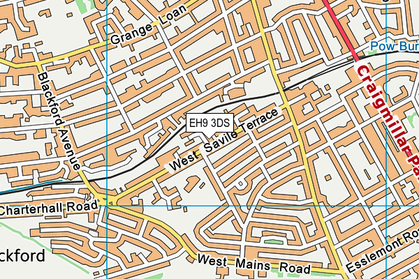 EH9 3DS map - OS VectorMap District (Ordnance Survey)